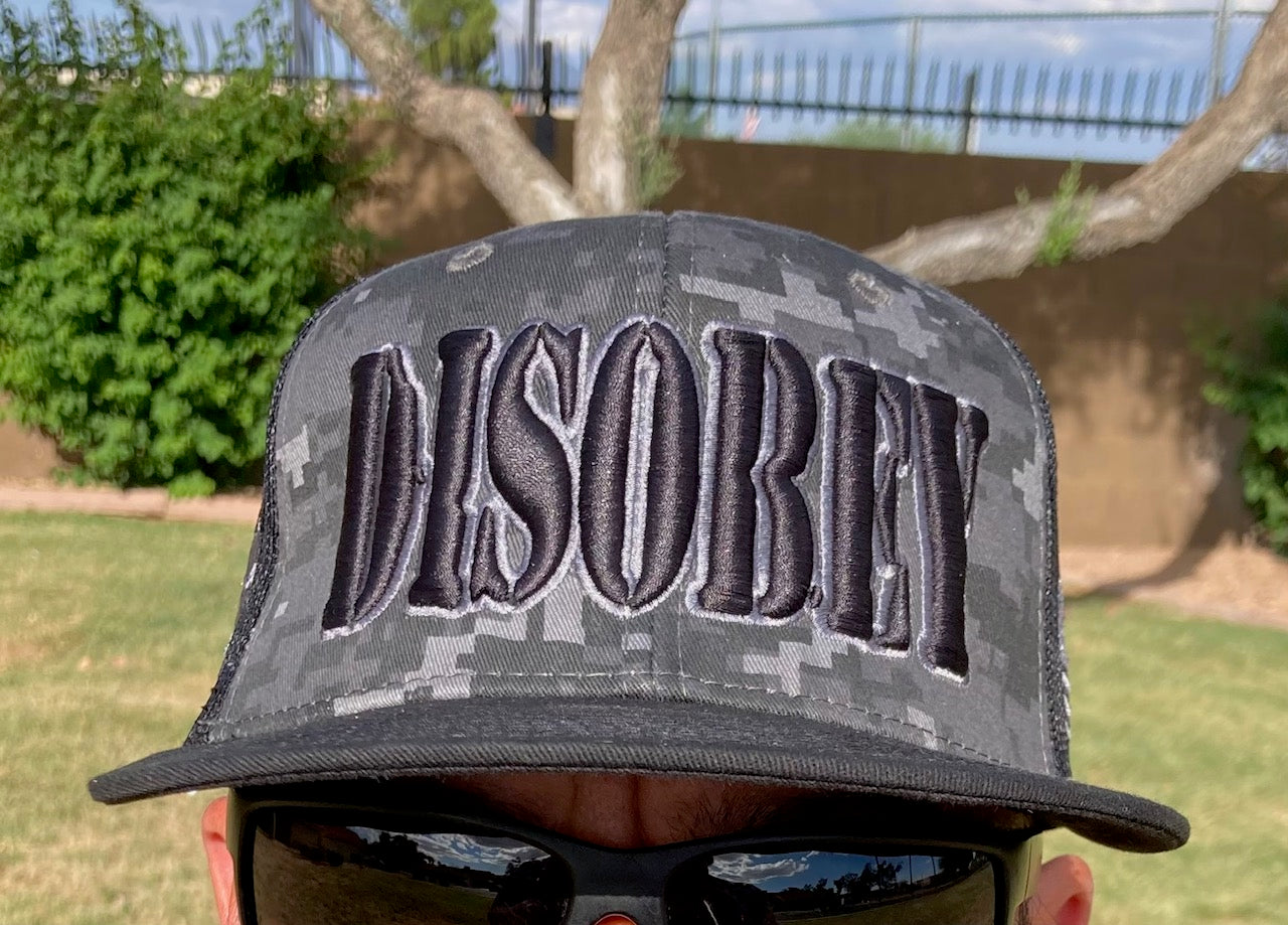 DISOBEY NIGHT CAMO FLATBILL MESHBACK SNAPBACK