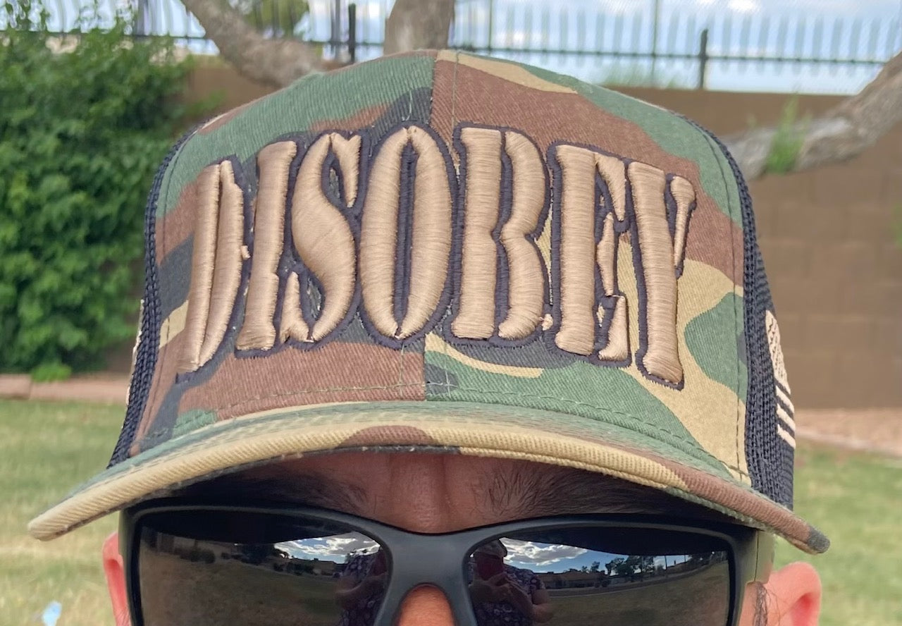 DISOBEY Woodland Camo Curvedbill Snapback Meshback